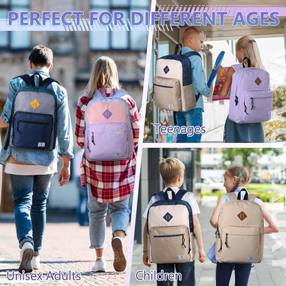 School Backpack for Kids,Lightweight Water Resistant Work Travel Backpack for Women Men Teens VONXURY