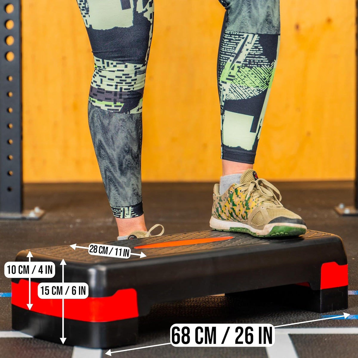 PRISP Adjustable Aerobic Stepper - 2-Level Exercise Step Platform, 68 cm