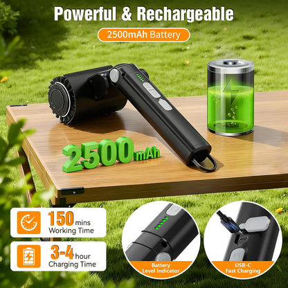 BlueFire 2 in 1 Electric Grill Brush, Cordless Electric Grill Cleaner, 360° Rotating Cleaner Brush Head, Rechargeable BBQ Grill Brushes for Outdoor Grill