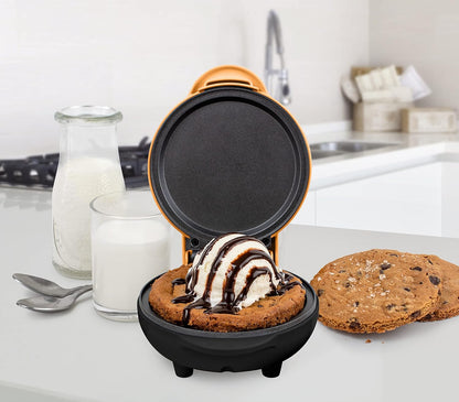 Nostalgia MyMini Personal Electric Waffle Maker, 5-Inch Cooking Surface, Waffle Iron for Hash Browns, French Toast, Grilled Cheese, Quesadilla, Brownies, Cookies, Aqua