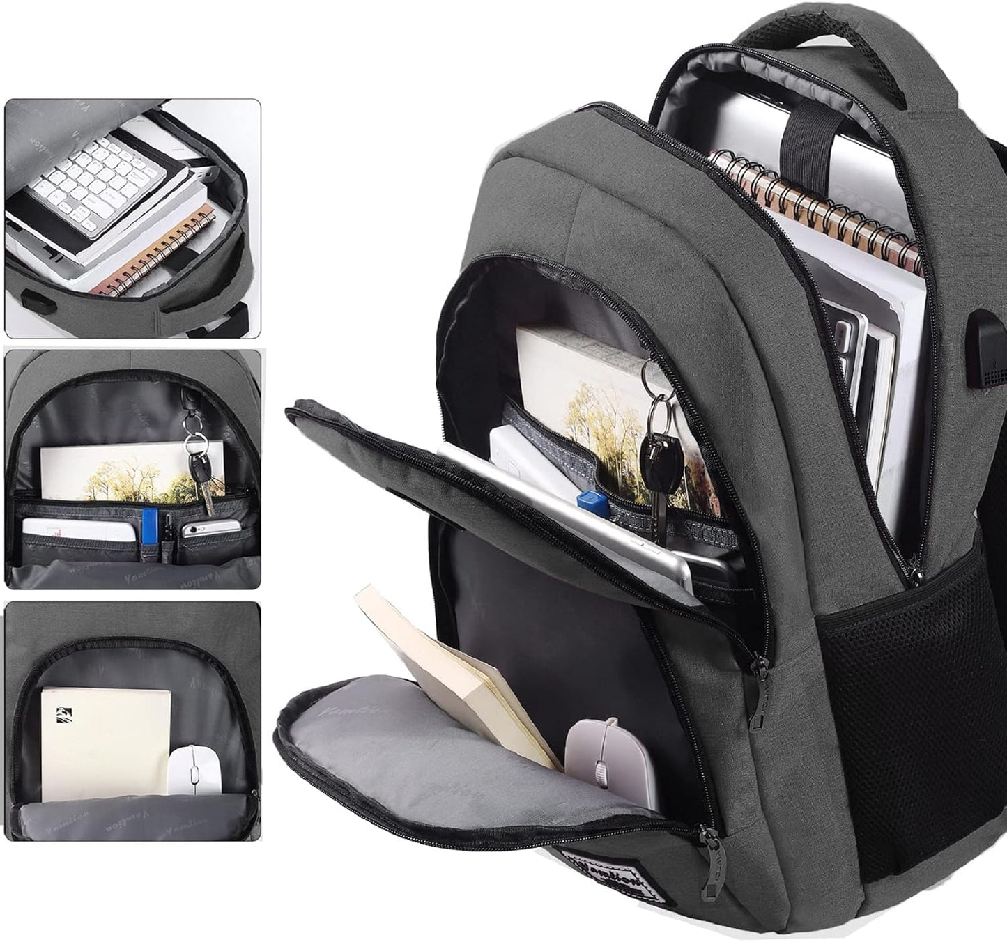 Backpack for Teen Girls,Boys School Backpack for Women with USB,College Backpack,Big Flower