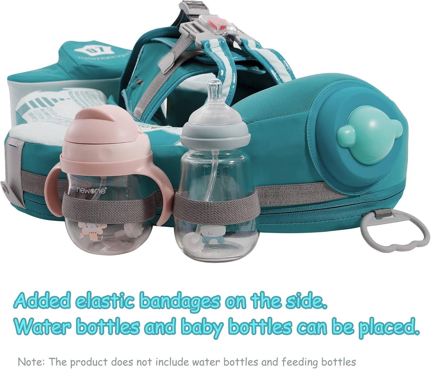 Mambobaby Baby Swim Float with Canopy, Non-Inflatable Solid Baby Float, Upgrade Soft Skin-Friendly Material Infant Swim Float