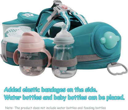 Mambobaby Baby Swim Float with Canopy, Non-Inflatable Solid Baby Float, Upgrade Soft Skin-Friendly Material Infant Swim Float