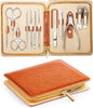 Manicure Set, Pedicure Sets, Nail Clipper Sets, Stainless Steel Professional Nail Cutter Kits with Travel Case (12 Count)