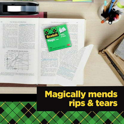 Scotch Tape Magic Tape, 19mm Wide x 25.4m, 8 Rolls