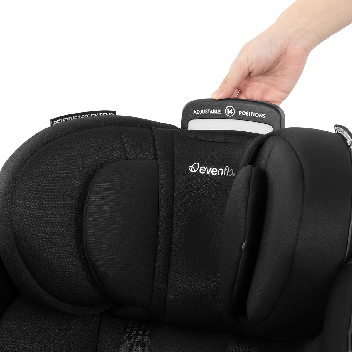 Evenflo Gold Revolve360 Extend All-in-One Rotational Car Seat with SensorSafe - Onyx