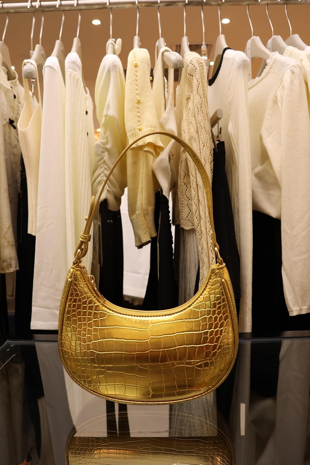 Barabum Retro Classic Clutch Shoulder Tote HandBag with Zipper Closure for Women