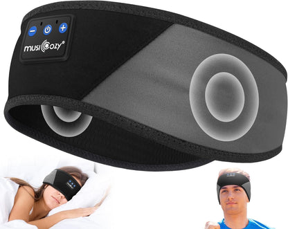 Bluetooth Sleep Headband Headphones | Wireless Sleep Mask Headphones | Music Headband for Side Sleepers | Sports Headband Earphones | Hands Free Audio Headband - PuriLite