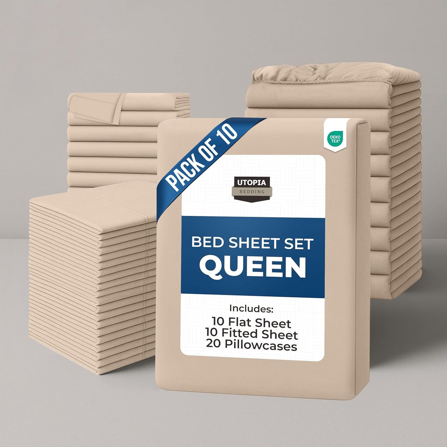 Utopia Bedding Queen Bed Sheet Set - 4 Piece Bedding - Soft Brushed Microfiber Fabric - Shrinkage & Fade Resistant - Easy Care (White)