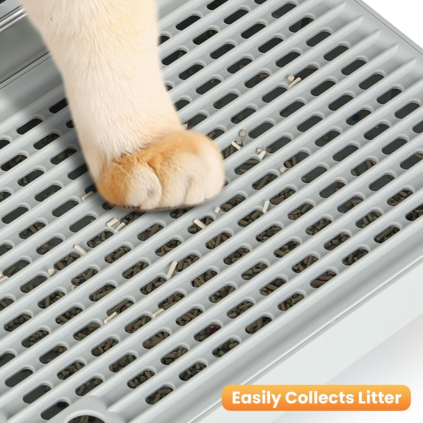 Aothey Cat Ramp, Cat Step, Cat Litter Mat with Wooden Base, Anti-Tracking & Easy to Clean, Ideal for Small & Elderly Cats