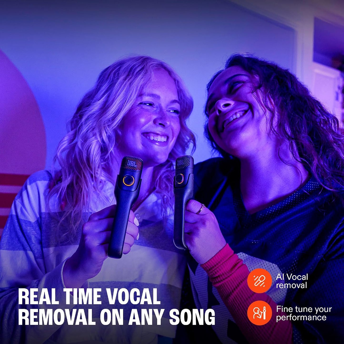 JBL Easysing Mic Mini - Portable AI-Powered Microphone with Real-time Vocal Removal - Black