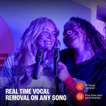 JBL Easysing Mic Mini - Portable AI-Powered Microphone with Real-time Vocal Removal - Black