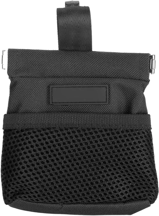 Dog Treat Waist Pouch, Dog Treat Bag Multiple Pockets Dog Treat Carrier Holder with Belt Clip for Puppy Dog Outdoor Walking Training Behavior Aids (Black)