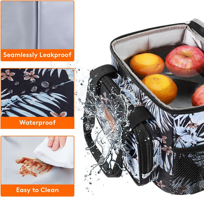 Lifewit Large Lunch Bag for Adults, 24-Can 15L Insulated Lunch Box Leakproof Soft Cooler Cooling Tote for Men Women, Waterproof Reusable Cooler Bags for Work Office Outdoor Picnic Camping, Black