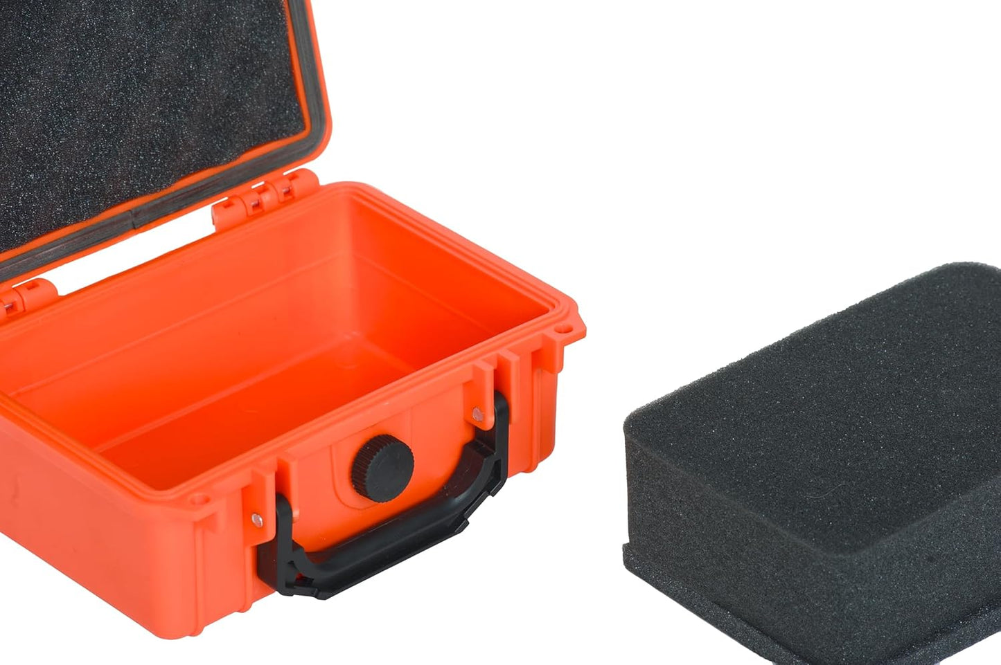 MEIJIA Portable All Weather Waterproof Protective Hard Case,Camera Case with Customizable Fit Foam, Fit use of Drones, Cameras, Equipments, 8.12"x6.56"x3.56" (Black)
