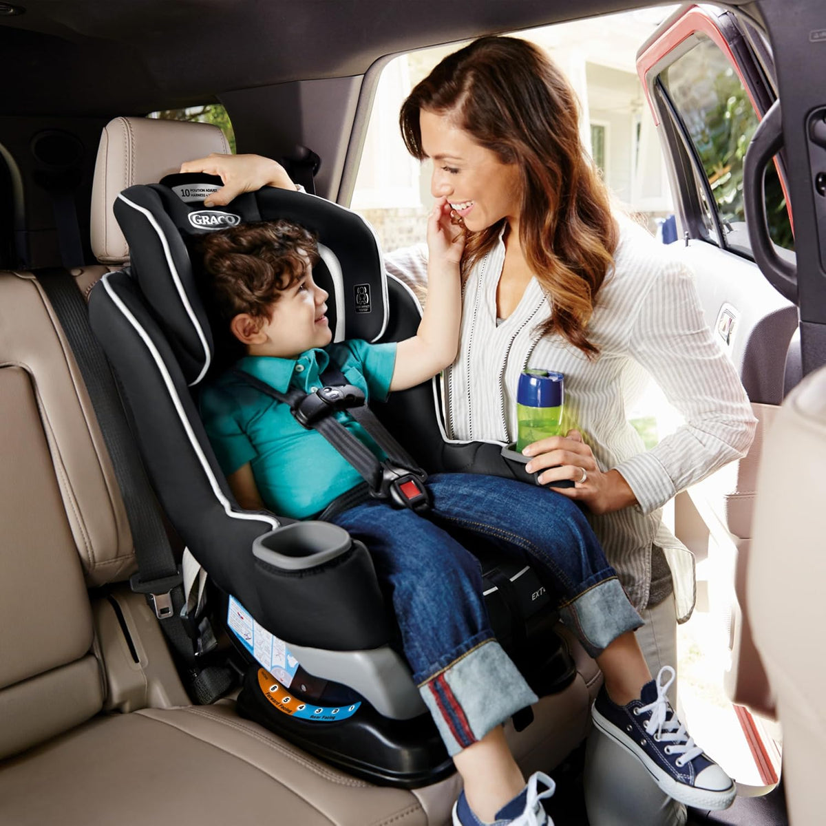Graco Extend2Fit Convertible Car Seat, 2-in-1 Forward & Rear-Facing Baby Car Seat, 1.8-30 kg (4-65 lb), Titus