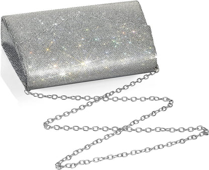 GEGELE Women's Sparkly Evening Bags Glitter Rhinestone Clutch Purse for Party Prom Wedding