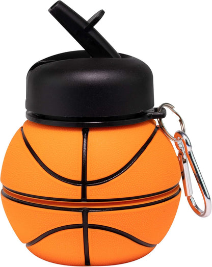 Collapsible Silicone Kids Water Bottle with Clip, Leak-Proof BPA-Free Reusable Bottle for School, Sports, Hiking, and Travel, 18 oz - PuriLite