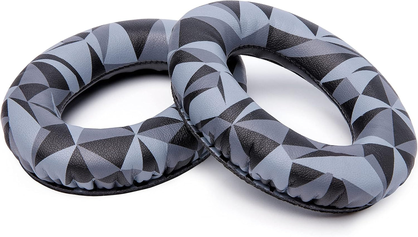 WC Wicked Cushions Upgraded Replacement Ear Pads for Bose QC35 & QC35ii (QuietComfort 35) Headphones & More - Softer Leather, Luxurious Memory Foam, Added Thickness, Extra Durability | Navy Tiger