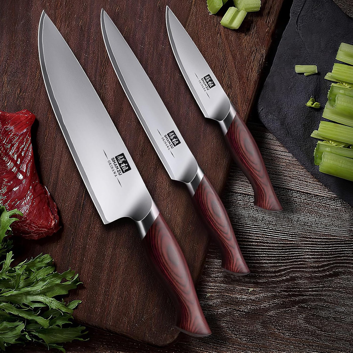 SHAN ZU Fillet Knife 7 inch, Razor Sharp Boning Knife for Meat in 10Cr15Mov Japanese High Carbon Steel Fish Knife, Professional Kitchen with Flexible Blade and Ergonomic Pakkawood Handle