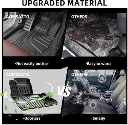 AOMSAZTO Floor Mats & Trunk Mat for 2024 2025 Chevy Equinox EV (Non Fuel),TPE All Weather Protection 2 Rows Car Floor Liners with Cargo Liner for Chevrolet Equinox EV (Non Fuel)