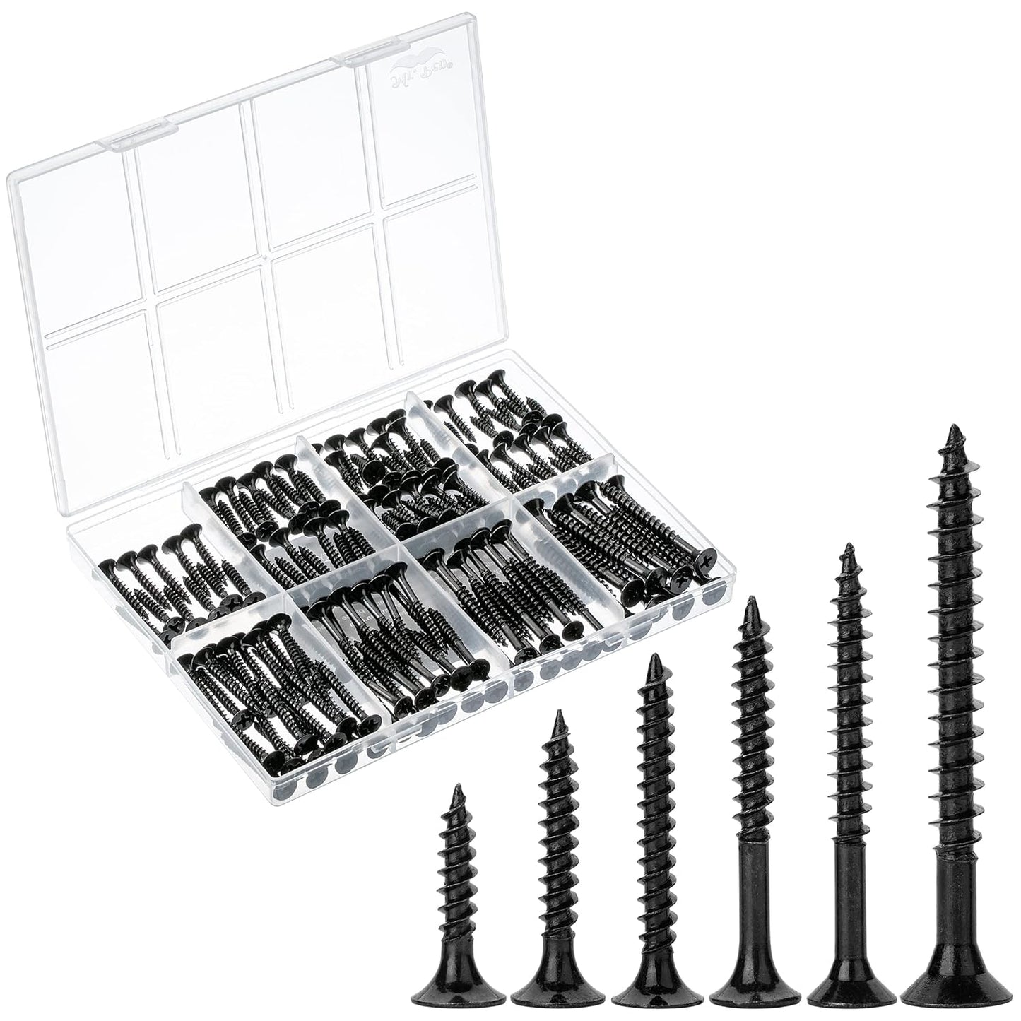 Mr. Pen Wood Screws Assortment Kit, 152 Pcs, Phillips Tips, Wood Screws, Screws, Assorted Screws, Screws Set, Flat Head Screws, Assorted Wood Screws, Screws Assortment, Screw Set Assortment