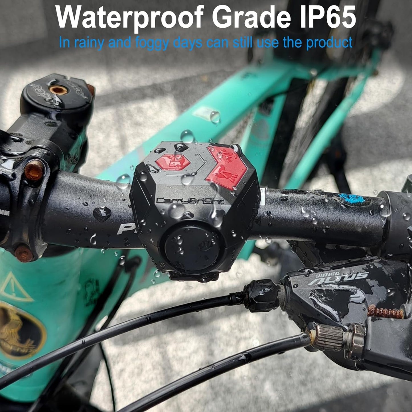 Antfire Electric Bike Horn, 120DB Loud Bike Horn for Adults, USB Rechargeable Bicycle Bell, 2 Sound Modes IP65 Waterproof Bicycle Horn with Alarm for Road Bicycle, Mountain Bike, Scooter