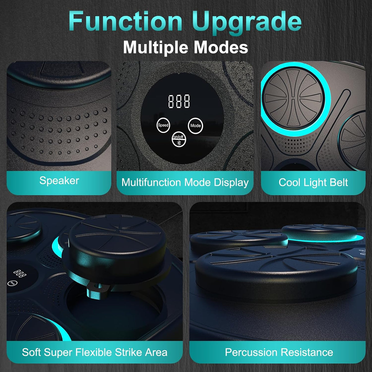 OurStarry 2024 New Model Smart Music Boxing Machine for Adults and Kids, Training Machine with LED Electronic Wall Mounted, Home Indoor Boxing Workout Equipment with Boxing Glove
