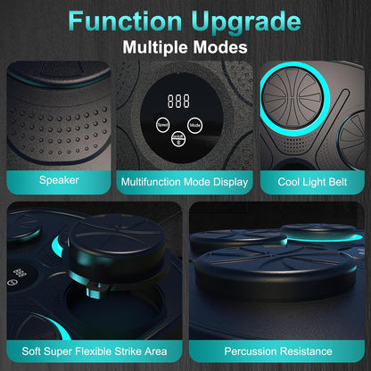 OurStarry 2024 New Model Smart Music Boxing Machine for Adults and Kids, Training Machine with LED Electronic Wall Mounted, Home Indoor Boxing Workout Equipment with Boxing Glove