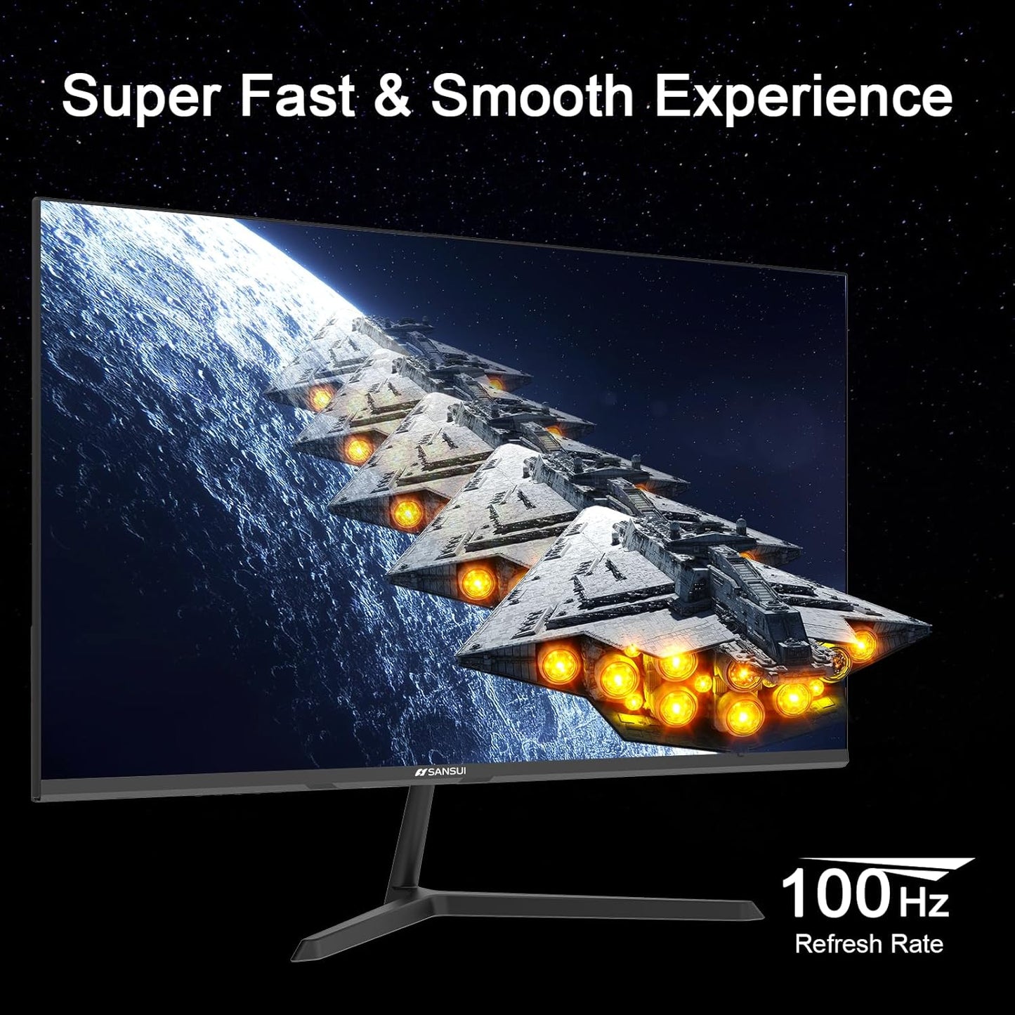 SANSUI 32 Inch Curved 240Hz Gaming Monitor with Speakers, High Refresh Rate FHD 1080P Gaming PC Monitor Curved 1500R, 1ms(MPRT), HDR, HDMI DP, Metal Stand, VESA Compatible (ES-G32C3F DP Cable Incl.)