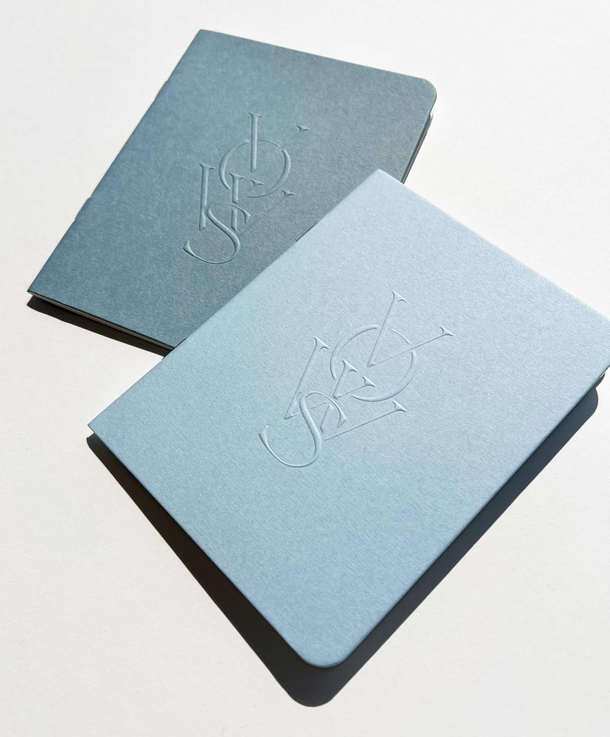 SOLE PAPER CO. Embossed Vow Books, His & Her Unisex, Vow Renwal, Bride & Groom, Wedding Vow Books, Couples Books, Hand Crafted Modern Books (Vellum)