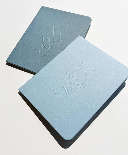 SOLE PAPER CO. Embossed Vow Books, His & Her Unisex, Vow Renwal, Bride & Groom, Wedding Vow Books, Couples Books, Hand Crafted Modern Books (Vellum)