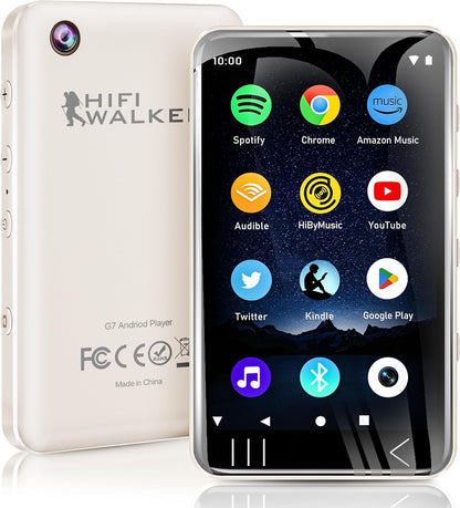 MP3 Player with Bluetooth and WiFi, Music Player with Camera Spotify Pandora,Amazon Music, 4" Touch Screen Android MP4 MP3 Player with Speaker 144GB MP4 & MP3 Player for Travel Sport