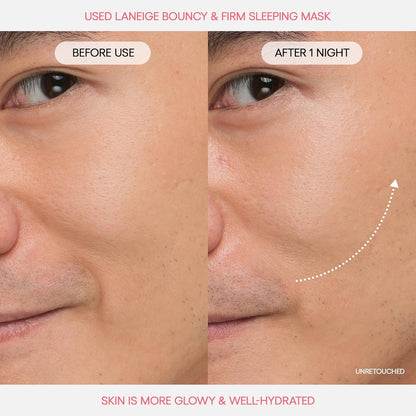 LANEIGE Bouncy and Firm Sleeping Mask: Revitalize, Smooth, Peony & Collagen Complex, Barrier-Boosting Hydration