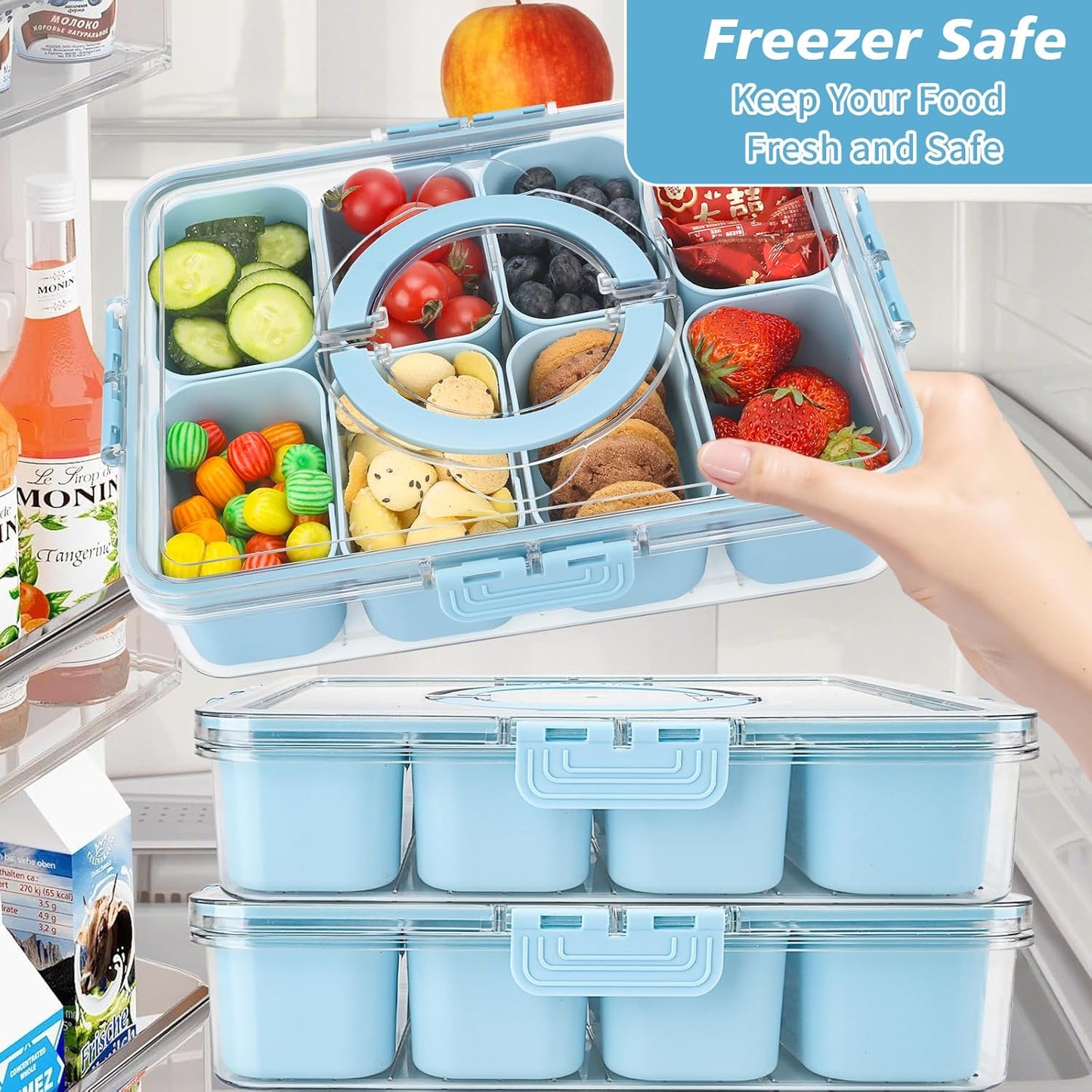 Purilite Select Clear Compartmentalized Snack Box