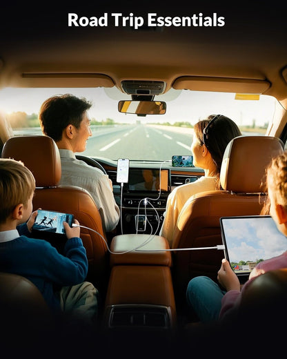 USB C Car Charger, 4-Port 90W Super Fast Car Phone Charger Accessories Dual 45W USB-C & USB-A Cargador Carro Adapter Cigarette Lighter for iPhone 17 16 15 14 13 12 11, Galaxy S25 S24, Tablet, Android