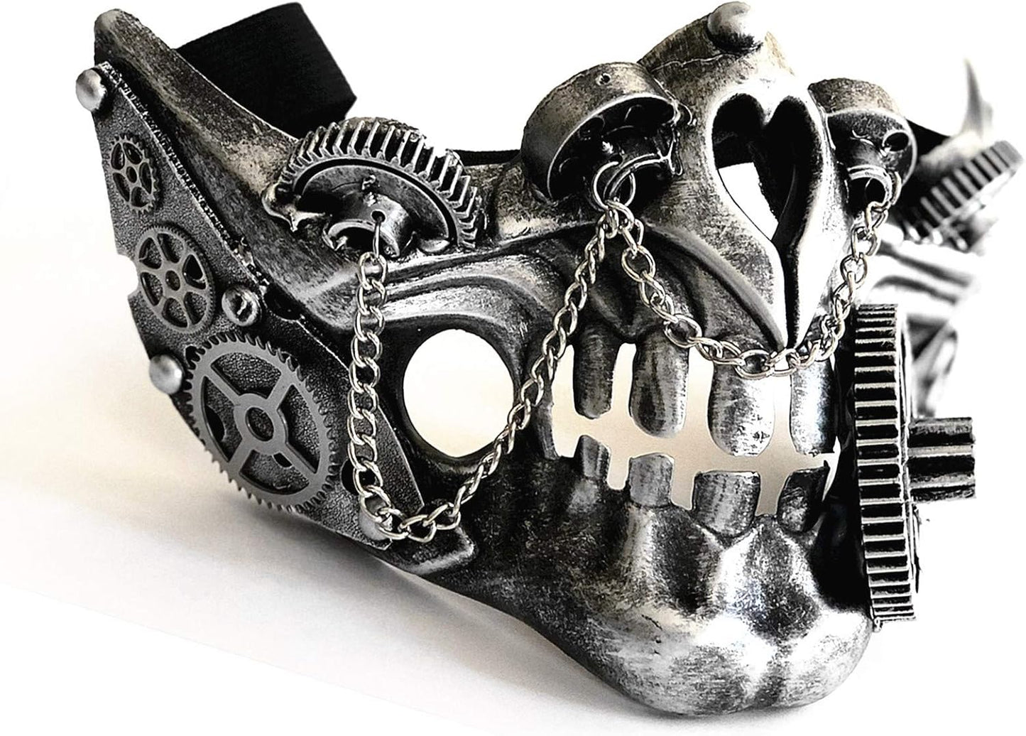 Storm buy] Steampunk Style Metallic Half Bottom Face Mask Halloween Costume Cosplay