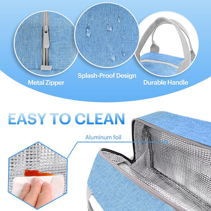 Lunch Bag for Women & Men Adult Insulated Lunch Box, Small Leakproof Cooler Food Lunch Containers Reusable High Capacity Lunch Tote Bags for Work, Travel, Outdoor