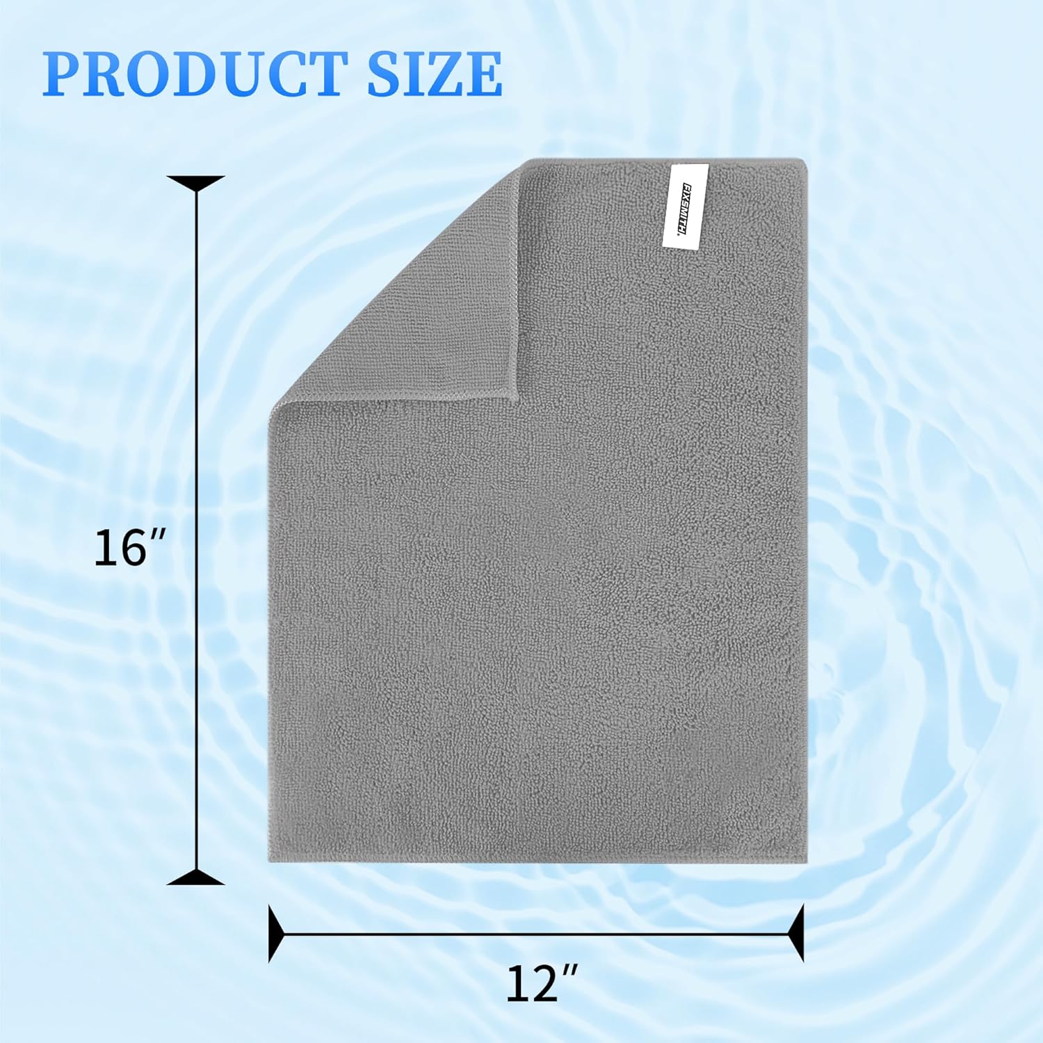 Microfiber Cleaning Cloth Pack of 8, 12 x 16 Inch Lint-Free and Streak-Free Cleaning Towels for Car, Kitchen, Home, Office, and Glass Surfaces - PuriLite