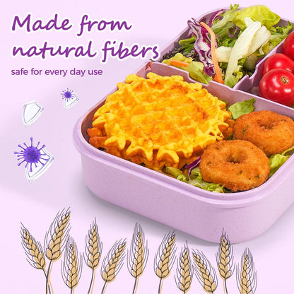 MISS BIG® Bento Box,Lunch Box Adult,Ideal Leak Proof Lunch Containers,Mom's Choice Lunch Box for Kids,No BPAs and No Chemical Dyes,Microwave and Dishwasher Safe Lunch Container (1900ml White)