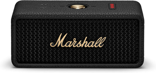 Marshall Emberton III Portable Bluetooth Speaker, Wireless, IP67 Rating Dust & Water Resistant, 32+ Hours Playtime, Quick Charge - Black & Brass