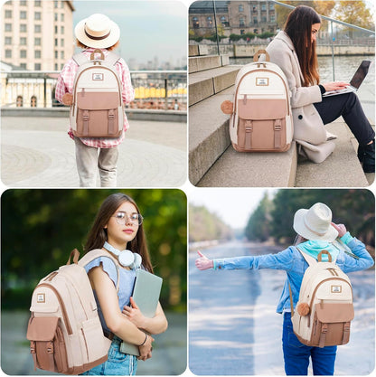 MOMUVO Backpacks for Teen Girls Women,School Backpack Cute College Laptop Backpack Bookbag for Students