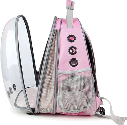 WEVONIGU Front Expandable Cat Backpack Carrier,Fit up to 16 lbs,Pet Carrier Backpack,Space Capsule Astronaut Bubble Window Bag,Cats and Puppies,Airline-Approved,Designed for Travel,Hiking,Walking