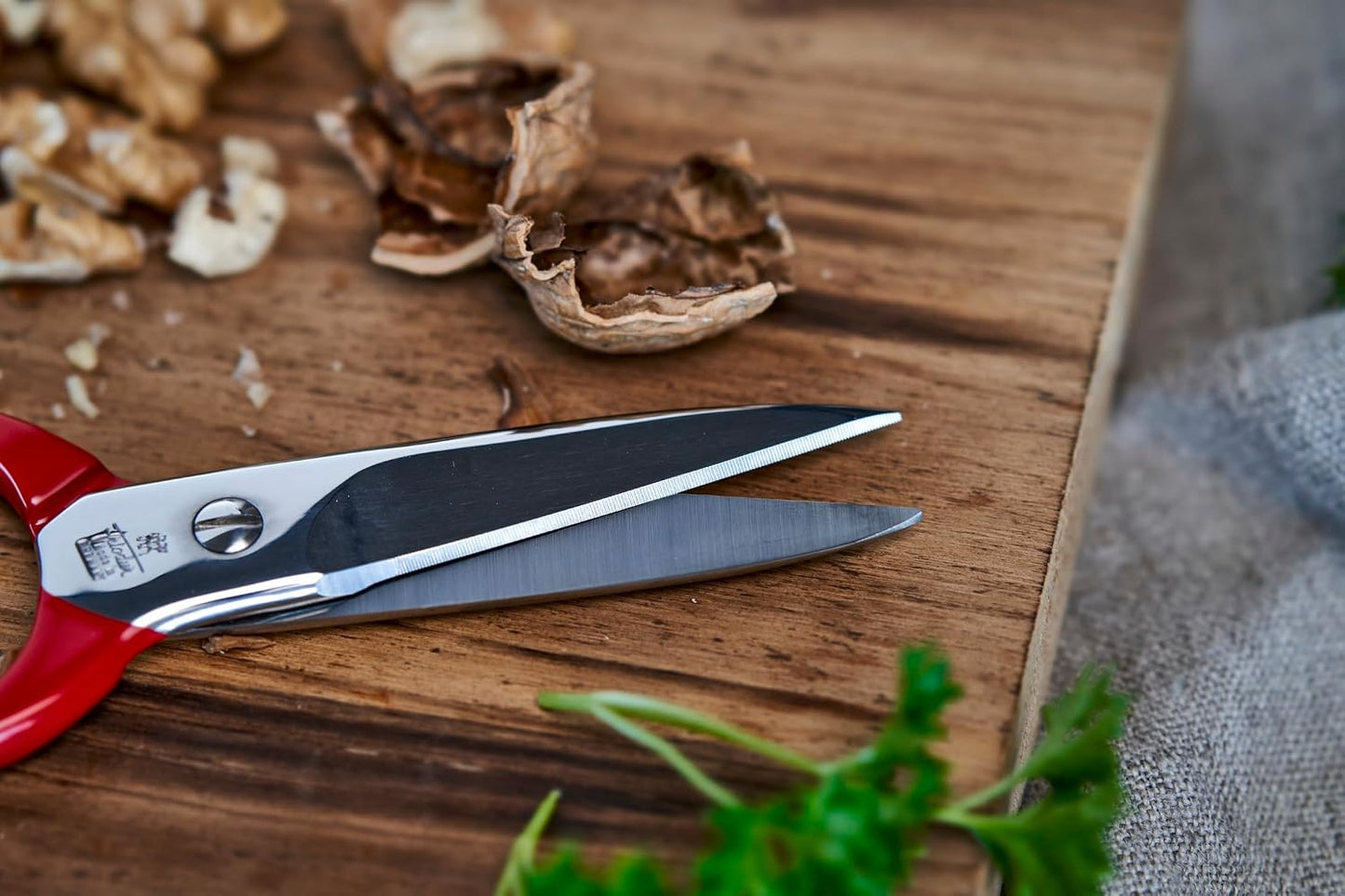 ZWILLING Stainless Steel Kitchen Shears, Multi-Purpose Scissors - Cap Opener, Lid Opener, Bottle Opener, Red, 8", 1005709