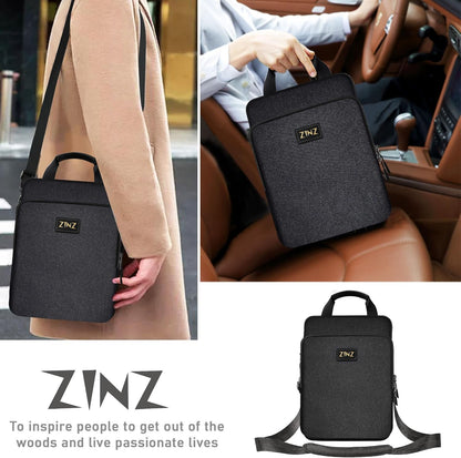 ZINZ Slim & Expandable Case 12.9 13 inch Travel Laptop Shoulder Bag for MacBook Air 13" M3/M2/M1, MacBook Pro 13" M2/M1, iPad Pro 12.9"/13"/11", iPad Air 13",L01G03 - PuriLite