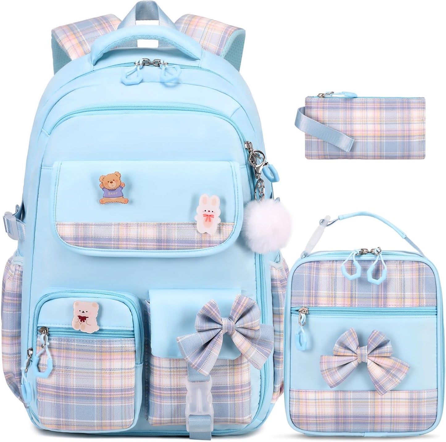 ACESAK Girls Backpack - 3PCS Backpack for Girls Cute School Backpacks for Girls Kindergarten