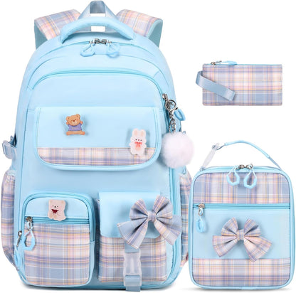 ACESAK Girls Backpack - 3PCS Backpack for Girls Cute School Backpacks for Girls Kindergarten
