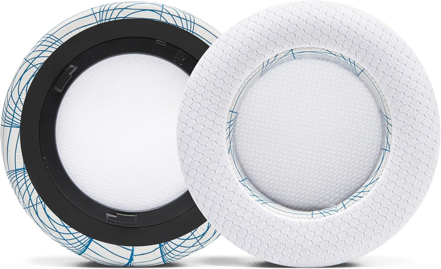 WC Freeze Virtuoso - Hybrid Fabric Cooling Gel Replacement Earpads for Corsair Virtuoso Gaming Headset, Made by Wicked Cushions, Improved Durability, Thickness and Sound Isolation |90s Black