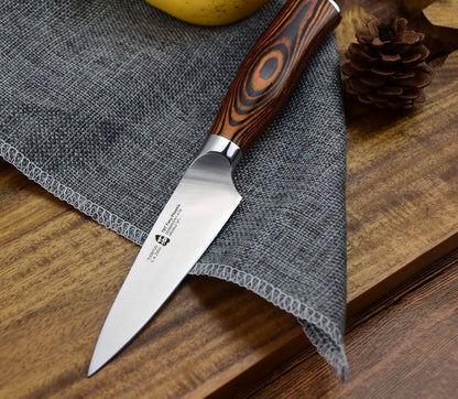 TUO Boning Knife - Razor Sharp Fillet Knife - High Carbon German Stainless Steel Kitchen Cutlery - Pakkawood Handle - Luxurious Gift Box Included - 7 inch - Fiery Phoenix Series