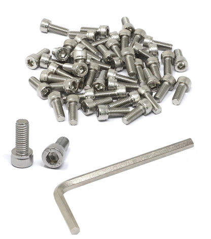 iexcell 25 Pcs M6 x 20mm Thread Pitch 1 mm Stainless Steel 304 Hex Socket Head Cap Screws Bolts Kit